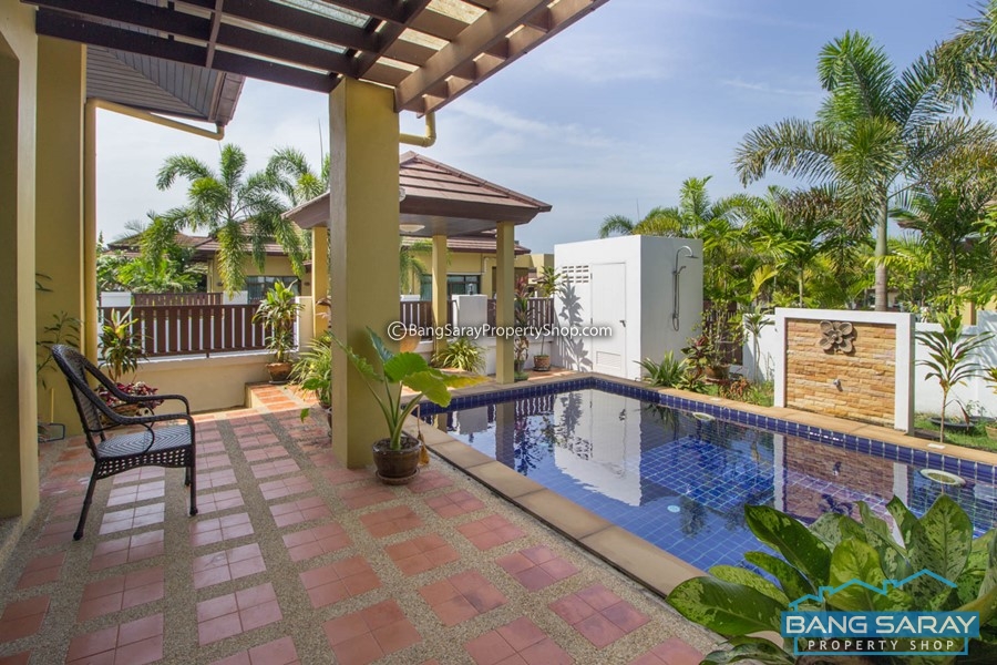 Single story Pool Villa Bali style for Sale in Bang Saray  House  For sale