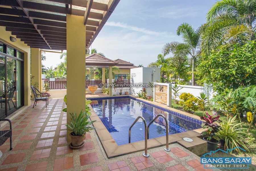 Single story Pool Villa Bali style for Sale in Bang Saray  House  For sale