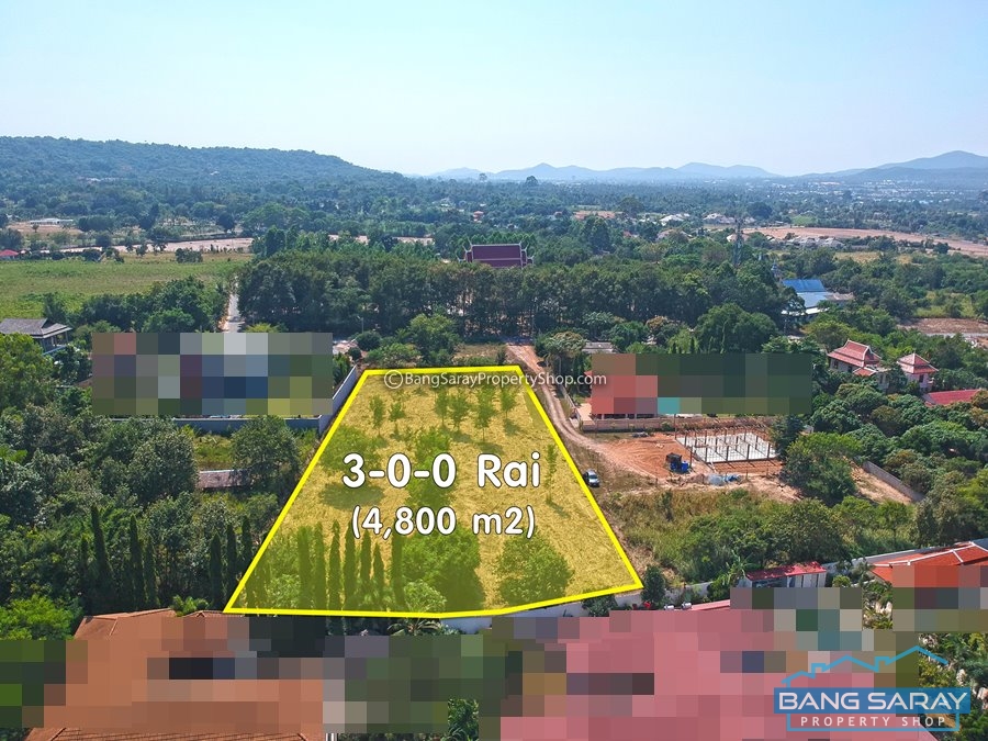 3 Rai of Land for Sale,  East-side Bang Saray Land  For sale