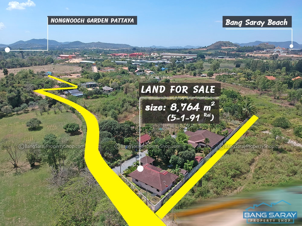 5 Rai of Land with House for Sale in Na Jomtien (soi Silver Lake vineyard) Land  For sale