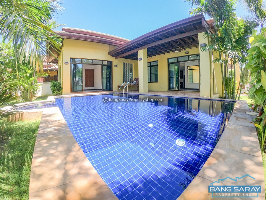 Pool villa Bali style for Sale, close to Bang Saray Beach House  For sale