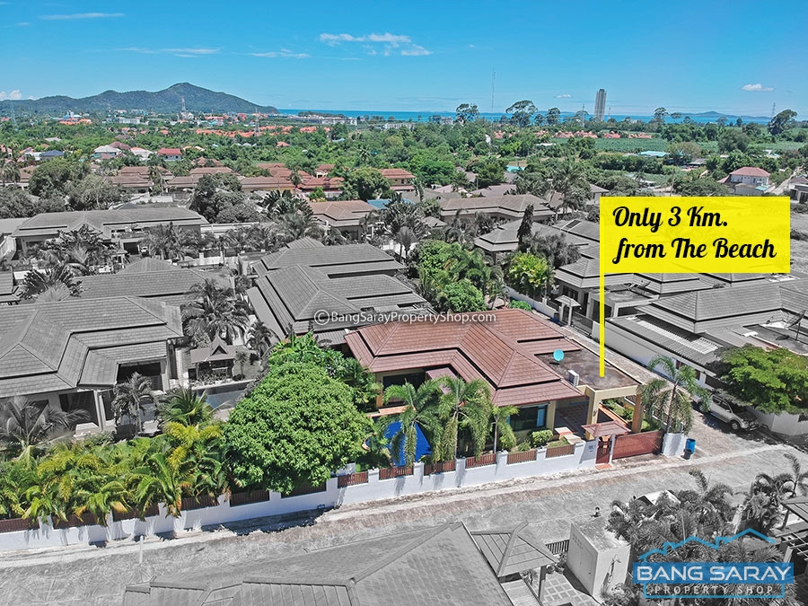 Pool villa Bali style for Sale, close to Bang Saray Beach House  For sale