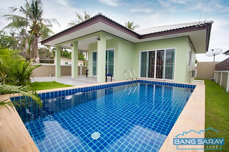 Pool villa for Rent in Bang Saray, private estate House  For rent