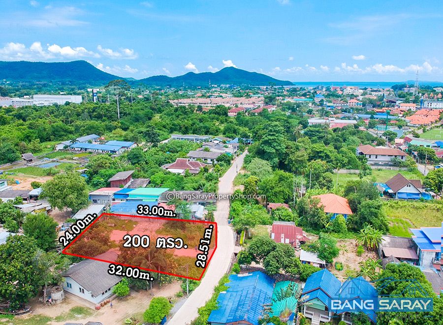  Land for Sale in Bang Saray Only 600m. from Sukhumvit Rd. Land  For sale