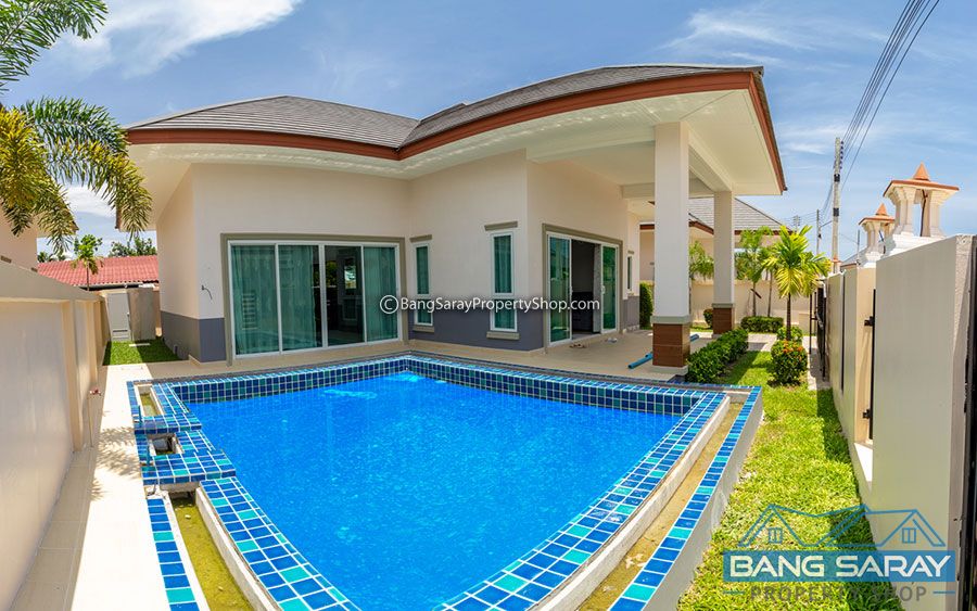 Single Storey Pool Villa for Sale in NaJomtien (Brand new) House  For sale