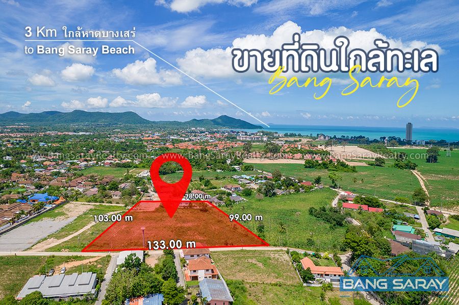 6 Rai of Land for sale, 3Km from Bang Saray Beach Land  For sale