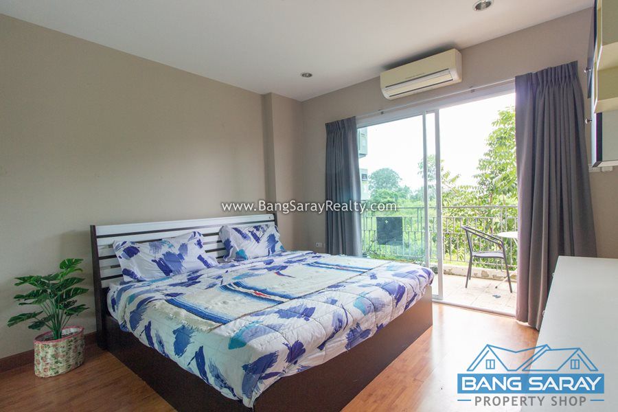 One Bed Condo for Rent in Bang Saray, 250m to Beach Condo  For rent