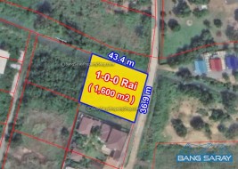 1 Rai - Corner Plot With Canal & Mountain Views For Sale -  Land For Sale In Bang Saray, Na Jomtien