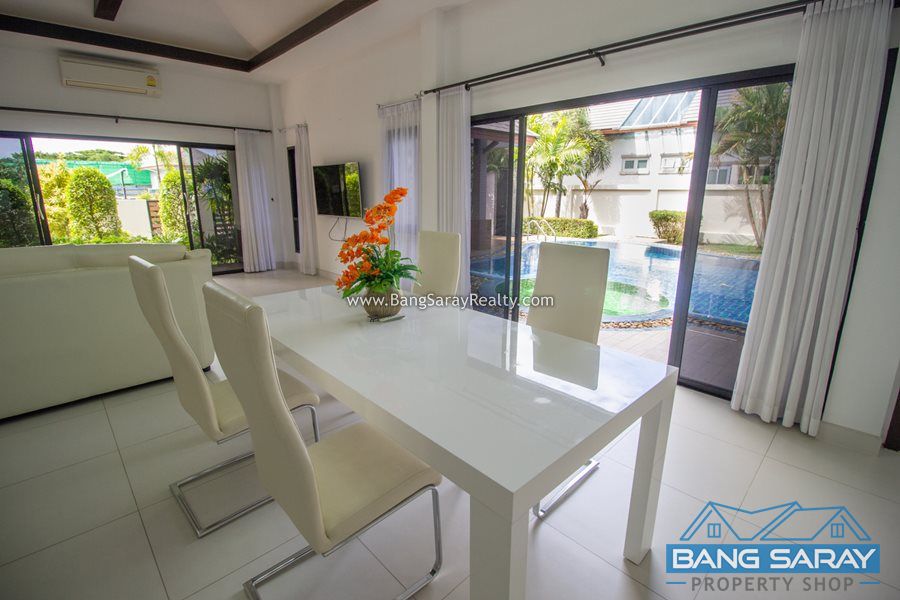 Single Story Pool Villa for Rent in Na Jomtien House  For rent