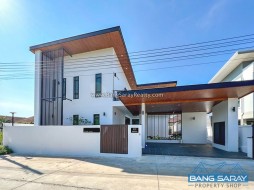 Brand New 2 Story Pool Villa, Modern Contemporary Style - 5 Bedrooms House For Sale In Bang Saray, Na Jomtien