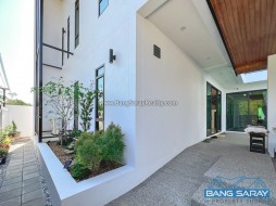 Brand New 2 Story Pool Villa, Modern Contemporary Style - 5 Bedrooms House For Sale In Bang Saray, Na Jomtien