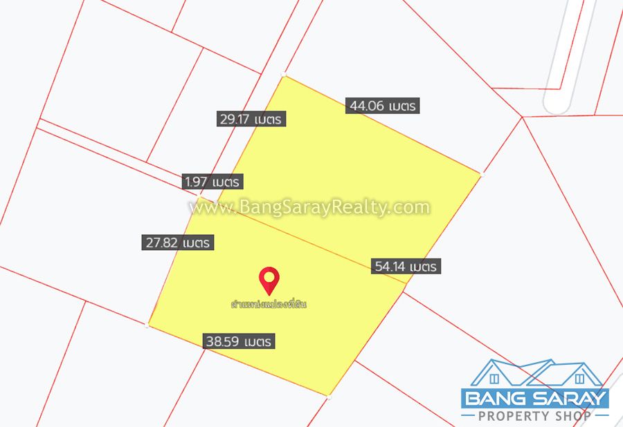 571 sqw. Plot of Land for Sale in Bang Saray Eastside Land  For sale