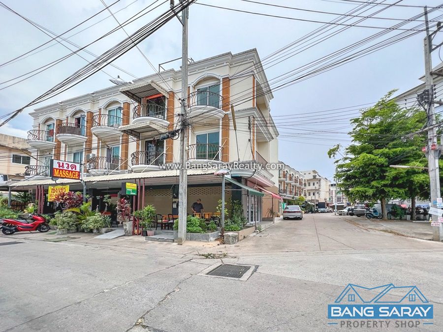 Corner unit Shophouse for Sale in Bang Saray Beachside Commercial  For sale