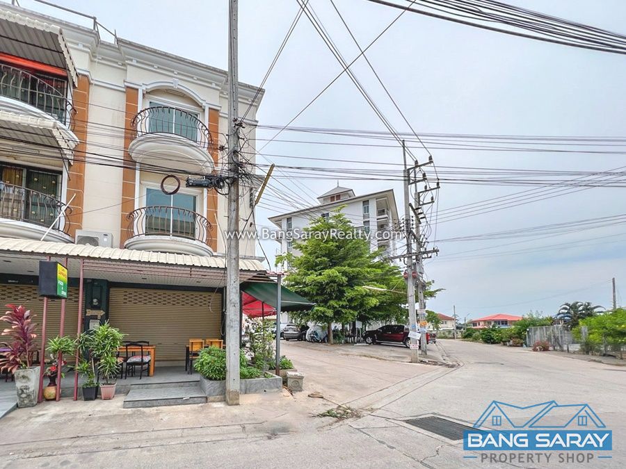 Corner unit Shophouse for Sale in Bang Saray Beachside Commercial  For sale