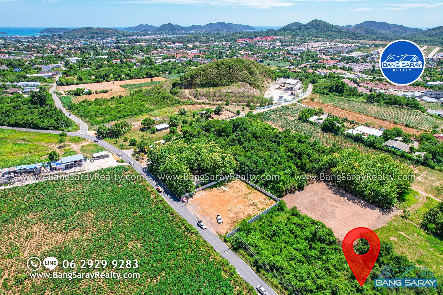 Sattahip Land for Sale with Mountain views. Land  For sale