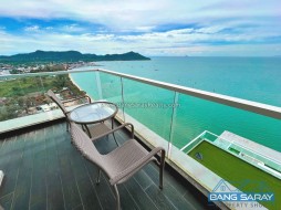 Beachfront Corner Condo For Rent, Sea Views - 1 Bedroom Condo For Rent In Bang Saray, Na Jomtien