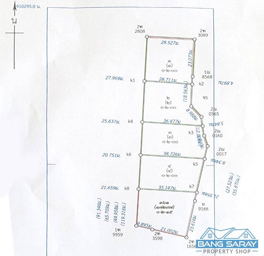 200 sqw. Plot of Land for Sale in Beachside of Bang Saray Land  For sale