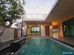 Brand New! Private Pool Villa Modern Tropical Style - 3 Bedrooms House For Sale In Bang Saray, Na Jomtien
