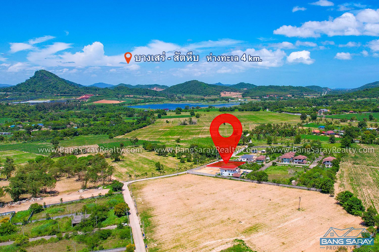 Land for Sale in Bang Saray Only 4 km. to the Beach. Land  For sale