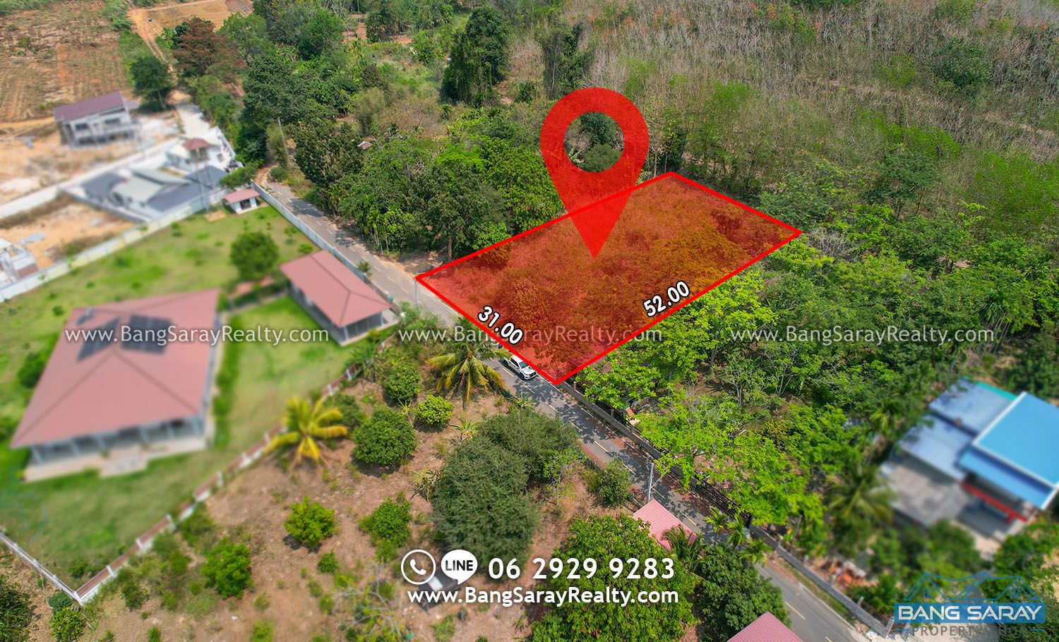 Highland plot with Mountain views for sale in Sattahip Land  For sale