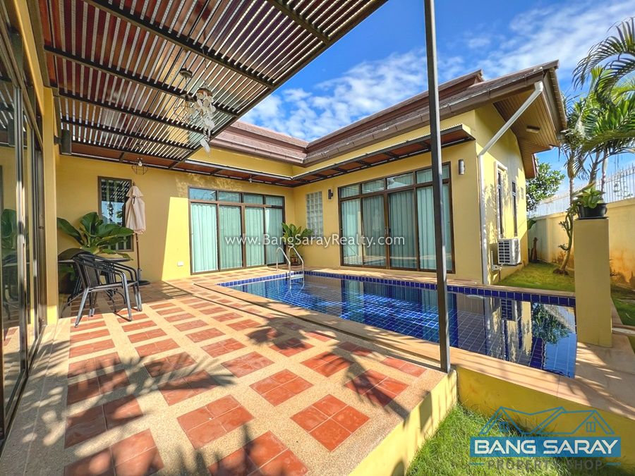 Pool Villa Corner Plot for Rent, Beachside Bang Saray House  For rent