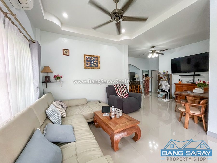 Newly Renovate, Corner House in Bang Saray House  For sale