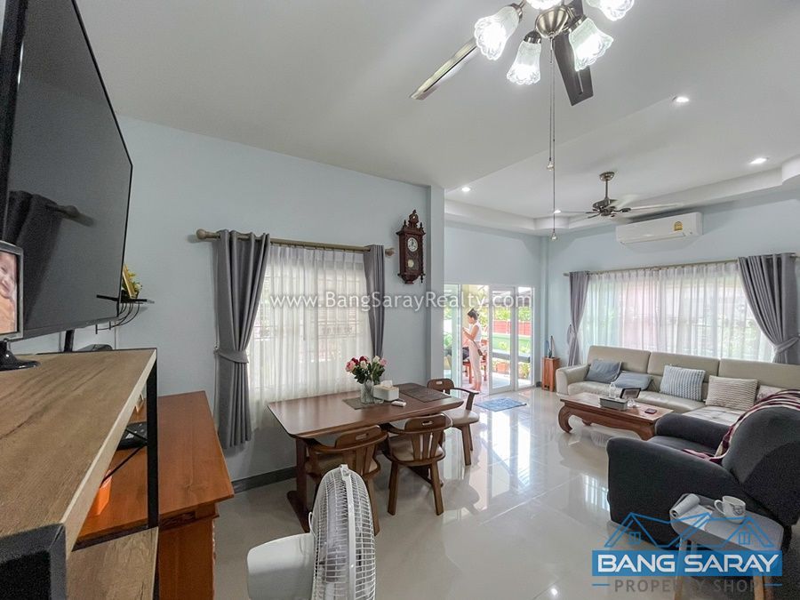 Newly Renovate, Corner House in Bang Saray House  For sale