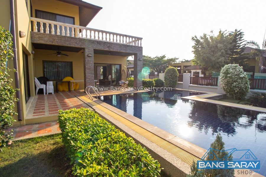 Pool Villa with Large Garden for Rent in East Bang Saray House  For rent