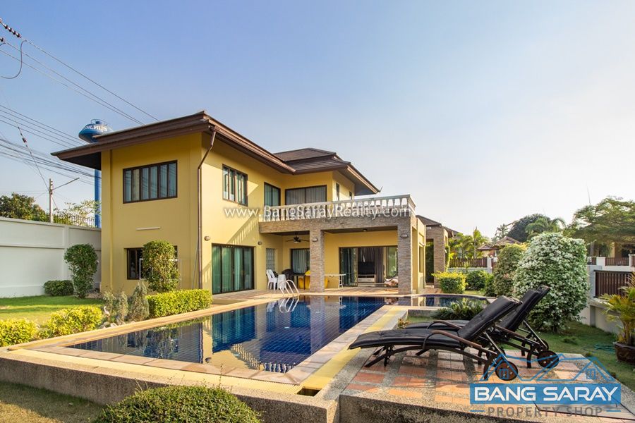 Pool Villa with Large Garden for Rent in East Bang Saray House  For rent