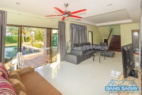 Pool Villa With Large Garden For Rent In East Bang Saray - 4 Bedrooms House For Rent In Bang Saray, Na Jomtien