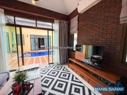 Modern Dark Interior Pool Villa – Bang Saray Beachside - 3 Bedrooms House For Sale In Bang Saray, Na Jomtien