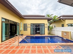Modern Dark Interior Pool Villa – Bang Saray Beachside - 3 Bedrooms House For Sale In Bang Saray, Na Jomtien