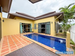 Modern Dark Interior Pool Villa – Bang Saray Beachside - 3 Bedrooms House For Sale In Bang Saray, Na Jomtien