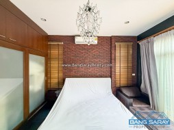 Modern Dark Interior Pool Villa – Bang Saray Beachside - 3 Bedrooms House For Sale In Bang Saray, Na Jomtien