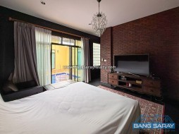 Modern Dark Interior Pool Villa – Bang Saray Beachside - 3 Bedrooms House For Sale In Bang Saray, Na Jomtien
